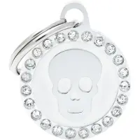 My Family Tag De Caveira Glam Circular Para Pet