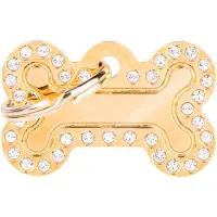 My Family Tag Glam De Osso Pequeno Para Pet