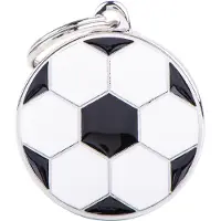 My Family Etiqueta De Identificação De Animal De Estimação De Futebol