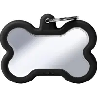 My Family Placa De Identificação Para Pet Hushtag Xl Em Formato De Osso