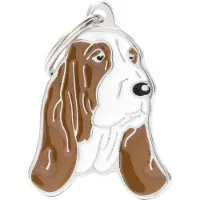 My Family Etiqueta De Identificação Para Animais De Estimação Basset Hound