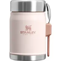 Stanley The Legendary Food Jar + Spork 14oz, Rose Quartz 10-09382-106 jarro térmico para alimentos com tampa de rosca, 400 ml