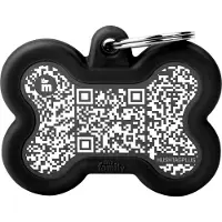 My Family Hushtag Qr Tag Para Pet Em Formato De Osso