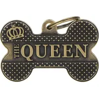 My Family Etiqueta De Identificação Para Animais De Estimação Bronx Bone New The Queen Xl