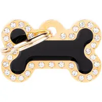 My Family Plaquinha Glamourosa De Osso Pequeno Para Pet