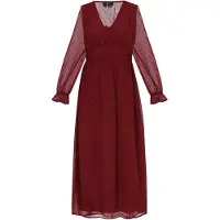 Faina Vestido borgonha