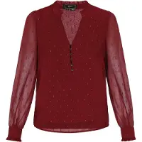 Faina Blusa borgonha