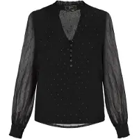 Faina Blusa 'Fashion Look' preto / prata