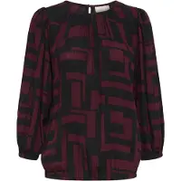 Kaffe Blusa 'KALorina' vermelho vinho / preto