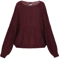 Dreimaster Pullover oversized borgonha