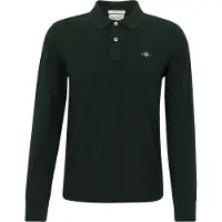 Gant para homem. 2230 Pólo pique escudo verde (XL), Casual, Algodão, Manga comprida