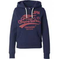 Superdry para mulher. W2012485A Sudadera com capuz High Flyers azul-marinho (XS), Casual, Algodão