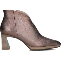 Hispanitas para mulher. HI254270 Botins em pele Atlanta Bronze (36), Couro, 5 a 8cm, Zíper, Casual