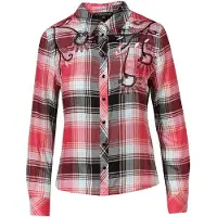 KOROSHI Blusa vermelho / preto / branco