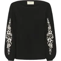 Cream Pullover 'Villea' preto / branco natural
