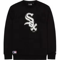 New Era Sweatshirt 'Sudadera negra sox mlb regular crew neck chiwhi' preto