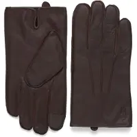 Ralph Lauren para homem. 449959451002 Luvas de couro para tela sensível ao toque marrom (M), Casual, Clássico, Pele
