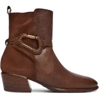 Hispanitas para mulher. PHI254297 Botas de couro Verona castanhas (37), Marrom, 3 a 5cm, Zíper, Casual