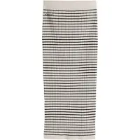 Desigual , Saia midi de malha listrada, Branco, M