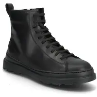 Camper para homem. K300533-001 Botins de pele Brutus+ preto (45), Couro, Plano, Nenhum, Casual