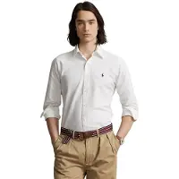 Ralph Lauren para homem. 710772290003 Camisa Oxford personalizada em branco (L), Casual, Algodão, Manga comprida