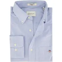 Gant para homem. 3000200 Camisa Oxford de ajuste regular azul (3XL), Casual, Algodão, Clássico, Manga comprida