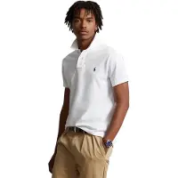 Ralph Lauren para homem. 710666998002 Pólo pique-pongue personalizado branco (3XL), Casual, Algodão, Manga curta