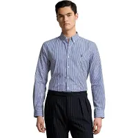 Ralph Lauren para homem. 710928255008 Camisa de ajuste personalizado azul (L), Casual, Algodão, Clássico, Manga comprida