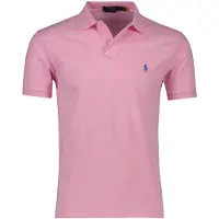 Ralph Lauren para homem. 710795080004 Pólo piqué de corte justo cor-de-rosa (XL), Casual, Algodão, Manga curta