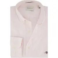 Gant para homem. 3000230 Camisa Oxford de ajuste regular em riscas finas cor-de-rosa (XXL), Casual, Algodão, Clássico, Manga comprida