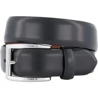 Ralph Lauren para homem. 405913730002 Cinto de couro preto para vestido (32), Casual, Clássico, Pele