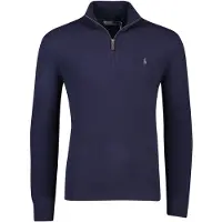 Ralph Lauren para homem. 710876756001 Pulôver de lã com fecho de correr curto em azul-marinho (L), Casual
