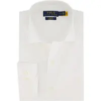 Ralph Lauren para homem. 712827064002 Camisa de popelina de corte justo branca (40.5), Branco, Casual, Algodão, Clássico, Manga comprid