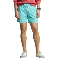 Ralph Lauren Calções de banho 'Traveler' aqua / azul escuro