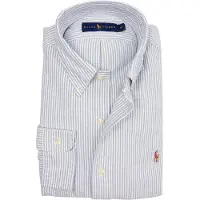 Ralph Lauren Camisa azul claro / branco