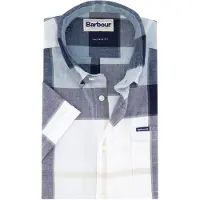 Barbour - Camisas - Douglas S/S Tailored Shirt Northshore Tartan para Homem - Tamanho L - Cinzento