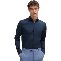 BOSS Camisa clássica 'P-HANK' marinho