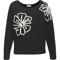 LASCANA Pullover preto / branco