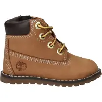 Timberland para menino. TB1A125Q2311 Botins em pele Pokey Pine castanho (21), Couro, Marrom, Plano, Zíper, Casual, moda infantil