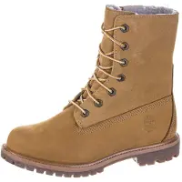 Timberland para mulher. TB18329R2311 Autênticas botas de couro impermeáveis castanhas (39 W), Marrom, Plano, 1 a 3cm, Casual, Amarelo