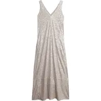 Superdry para mulher. W8011995A Vestido Sequin prateado (S), Prata, Sapatos de Festa, Poliéster, Sem mangas / correias