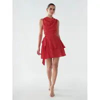 BWLDR Vestido 'Raya' vermelho
