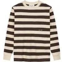 OLAF Sweat-shirt STRIPED RIB CREWNECK homens - Bege - EU L