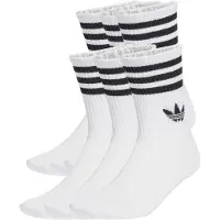 Adidas Meias 3-Stripes Crew Socks 6 Pairs mulheres - Branco - M