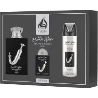 Lattafa — Ishq Al Shuyukh Silver set regalo EDP 100 ml, deospray 200 ml and EDP 20 ml
