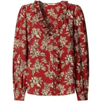 Pepe Jeans para mulher. PL3051277 Blusa Plency vermelho (S), Casual, Viscoso, Manga comprida