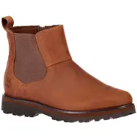 Timberland unisex para criança. TB0A28PC3581 Botas de couro Courma Chelsea castanhas (22), Marrom, Plano, Zíper, Velcro, Casual, moda infant