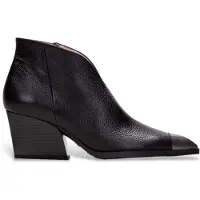 Hispanitas para mulher. HI243596 Botins de couro com biqueira redonda preto (40), 3 a 5cm, Zíper, Casual