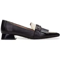 Hispanitas para mulher. CHI243573 Sapatos de couro preto Menorca (38), 1 a 3cm, Nenhum, Casual, Sapatos de Festa