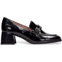 Hispanitas para mulher. HI243590 Saltos altos pretos em pele com tiras (36), Couro, 3 a 5cm, Nenhum, Casual